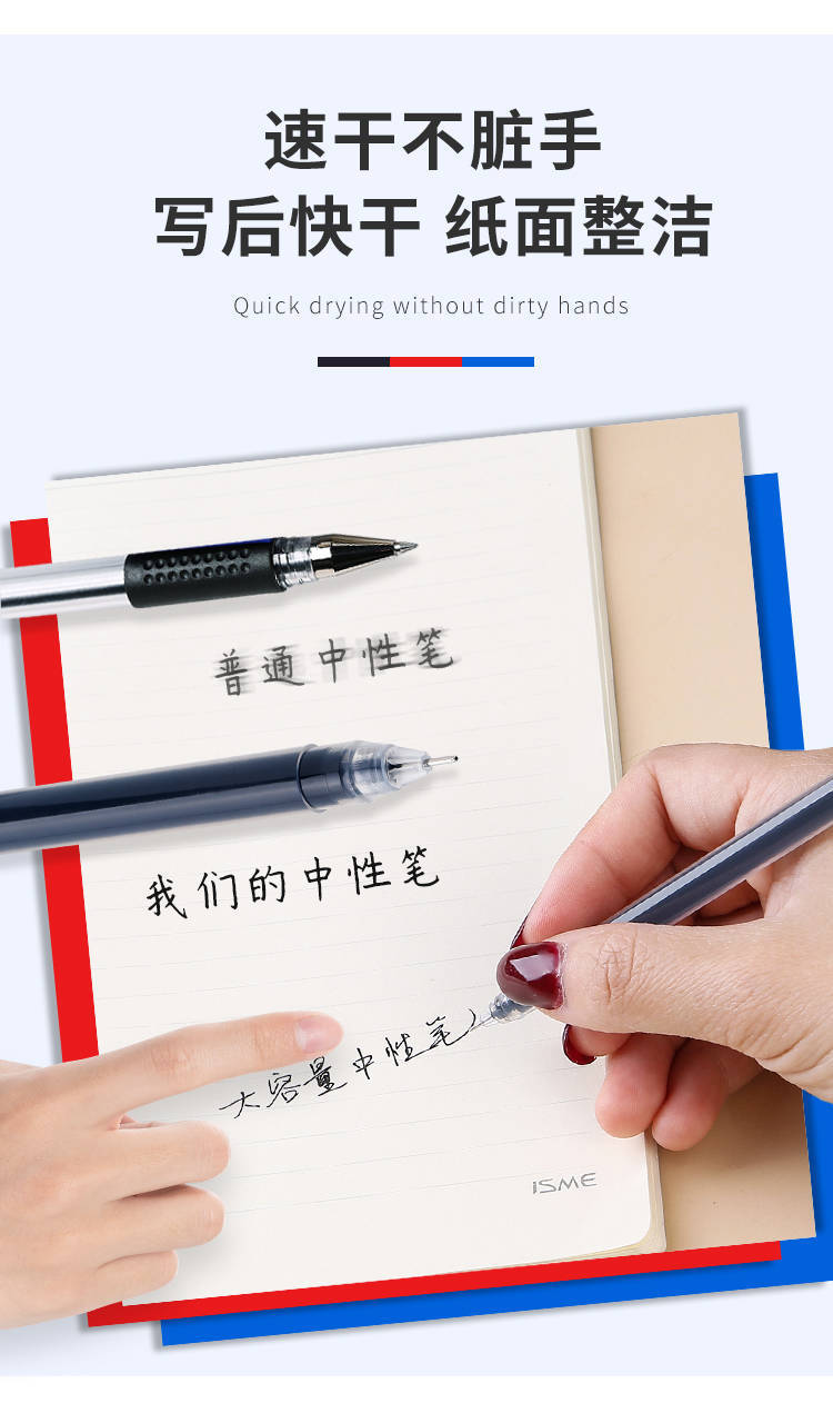 Direct-sale large-capacity, high-performance gel pen, 0.5mm carbon water pen, special pen for student exams, signature pen pic 22