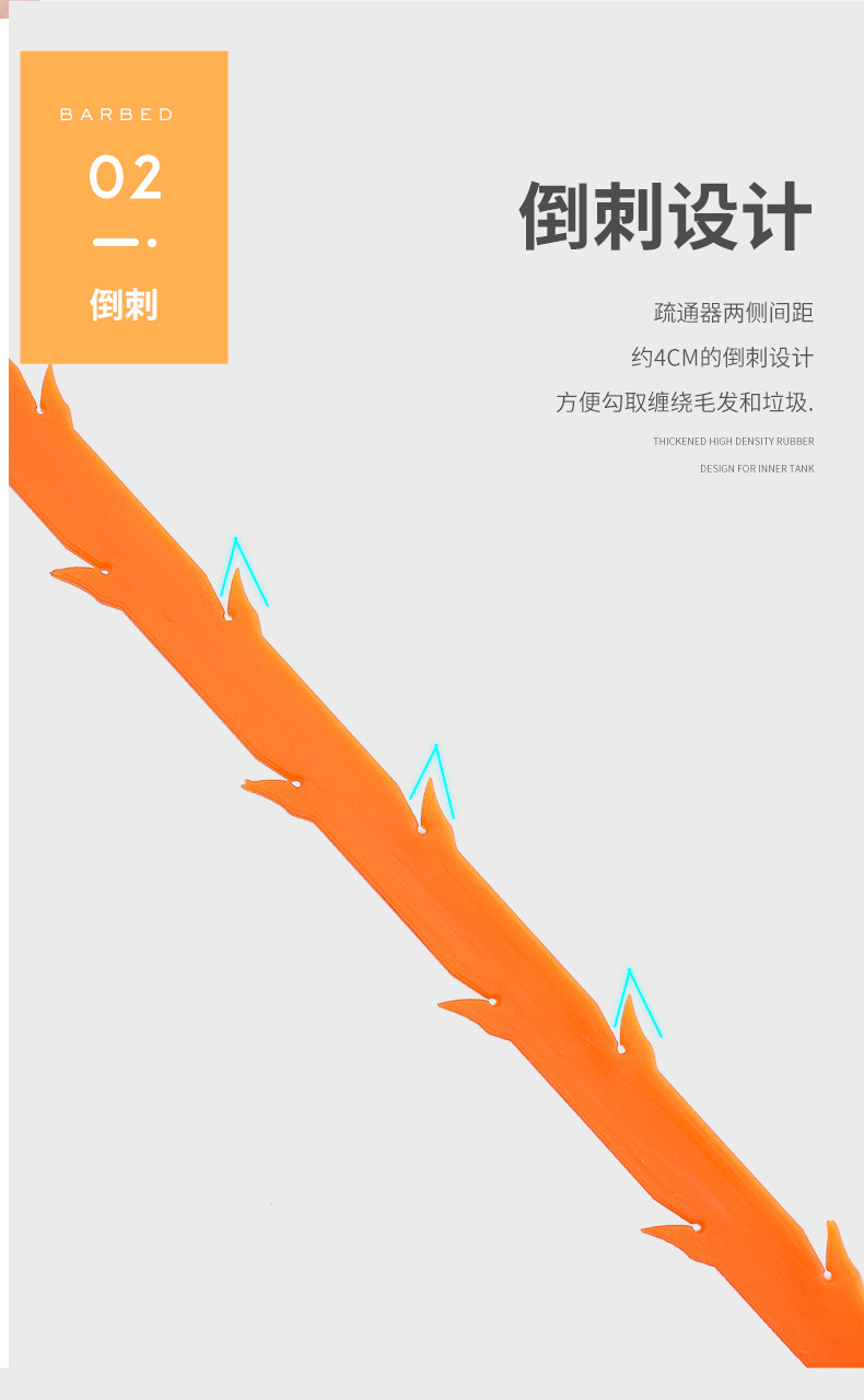 家用厨房厕所管道水槽毛发头发清理器通下水道工具手摇马桶疏通器详情4