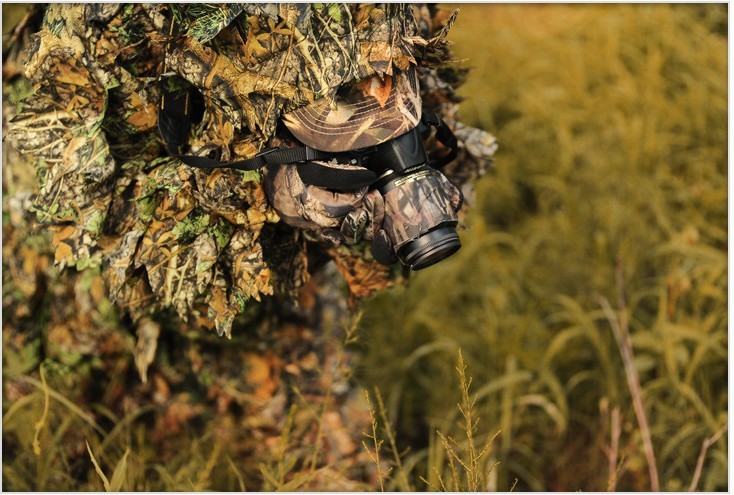 军彩户外伪装服套装观鸟服成人迷彩服战术吉利3D树叶特种兵服详情5