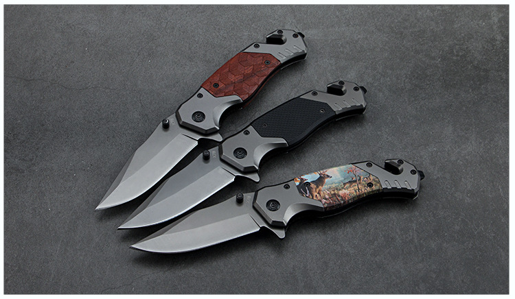 Outdoor folding knife, camping tactics, high-hardness knife, multi-functional survival portable folding knife, mini knife pic 7