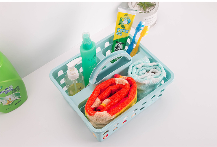 Artículos de baño cestas de baño portátiles cestas de baño cestas de almacenamiento productos de tocador gel de baño cosméticos cestas de almacenamiento de compartimiento pic 9