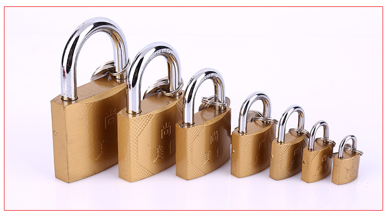 Shangmeijia copper-like padlocks, bedside table small locks, cabinet locks, concentric locks, through locks, and various specifications of household padlocks pic 14