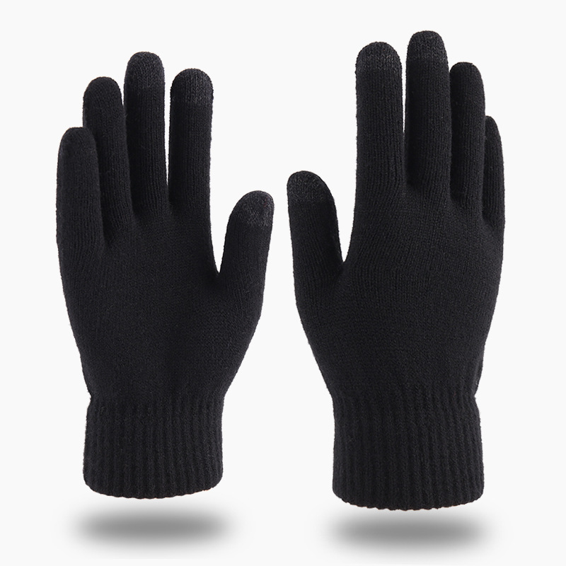 Love Warmth offers wholesale of new knitted gloves for outdoor use in autumn and winter, including thickened touch screen gloves with separate fingers made of wool for warmth pic 8