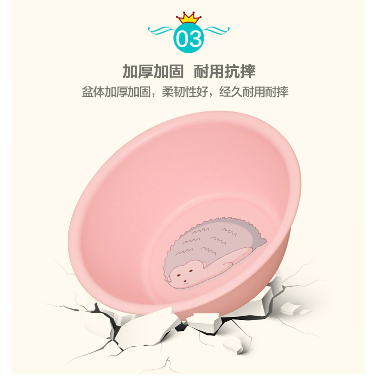 塑料洗菜盆厨房家用盆大号学生加厚脸盆洗衣盆家用婴儿洗脸脚盆子02011详情4