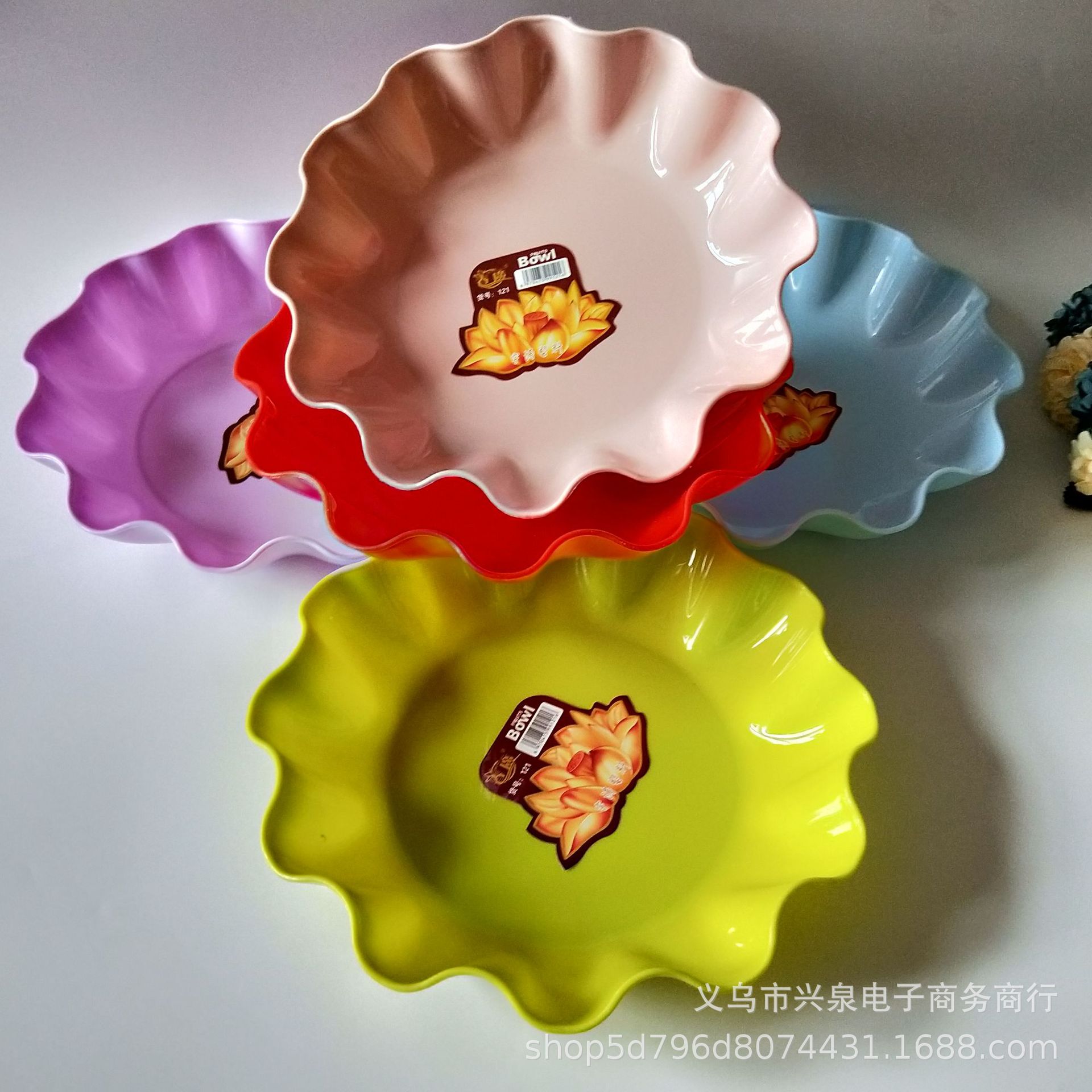 【 Zone 3-7 】XD323 fruit Platter 750 per box, flower-shaped fruit platter, plastic colored fruit platter, lace candy platter, colored lace zero platter 1 yuan 2 yuan pic 7