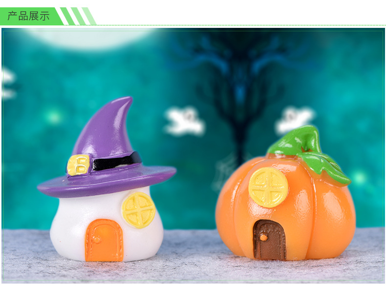 New cute pumpkin lantern, ghost vampire and creative keychain for Halloween micro-landscape succulent ornaments pic 40