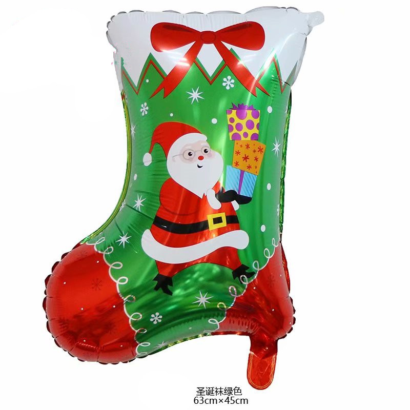 New Santa Claus Christmas tree aluminum film balloon Snowman Christmas atmosphere decoration aluminum film balloon pic 12