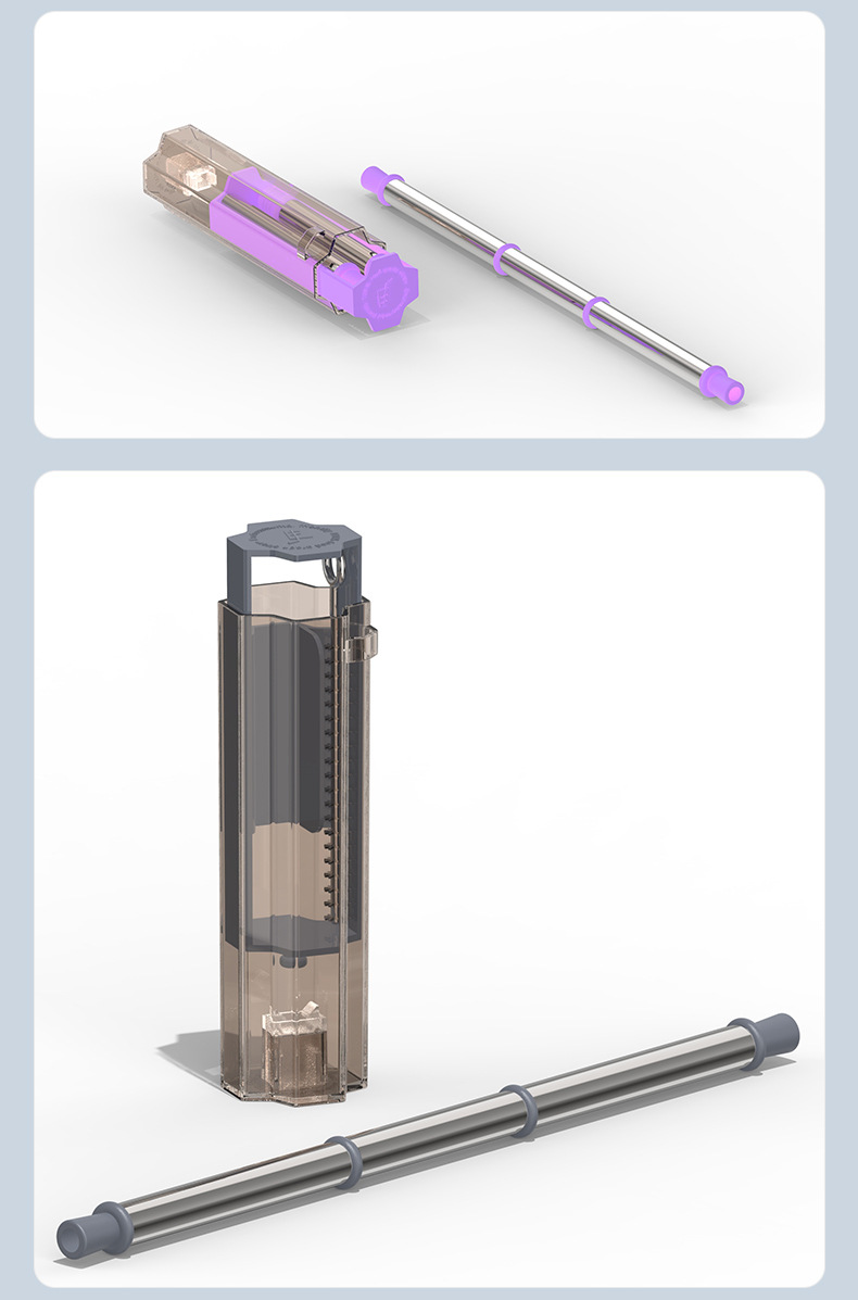 Mutual release of new four-leaf Clover 304 stainless steel straw sets, folding straws, Amazon detachable telescopic straws pic 16