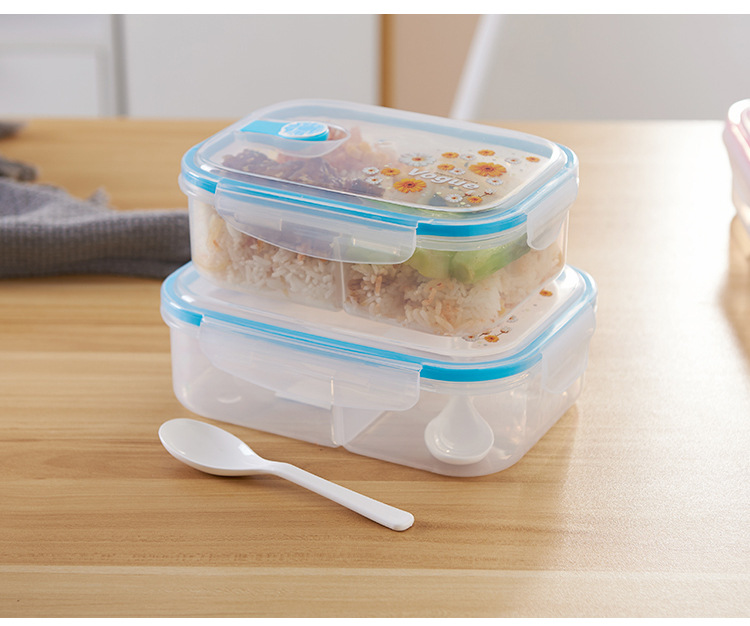 Splendid 2472 1100ml plastic rectangular lunch box, student and office worker lunch box, lunch box pic 4