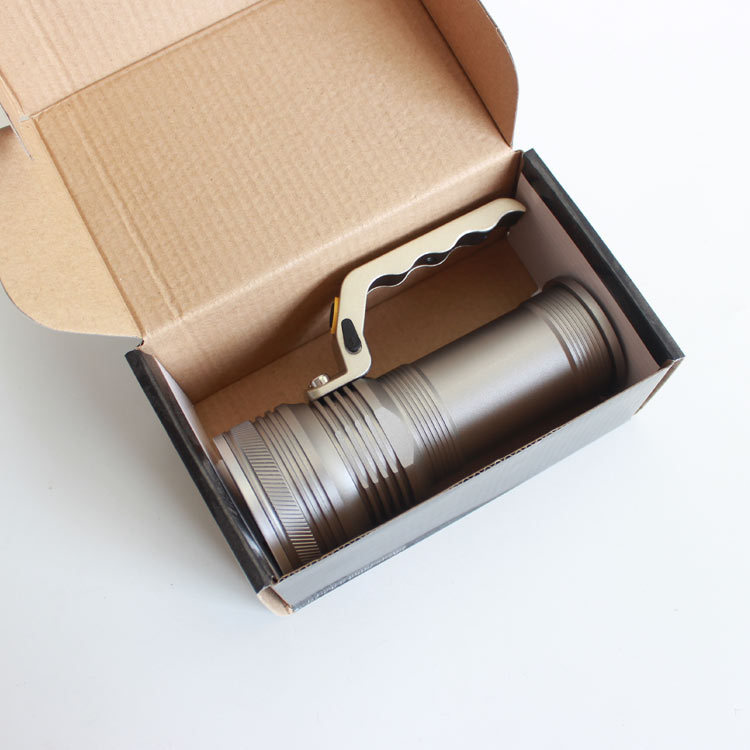 T6 portable searchlight, waterproof aluminum alloy rechargeable flashlight, patrol, camping, search and rescue, fishing, aluminum alloy waterproof pic 13