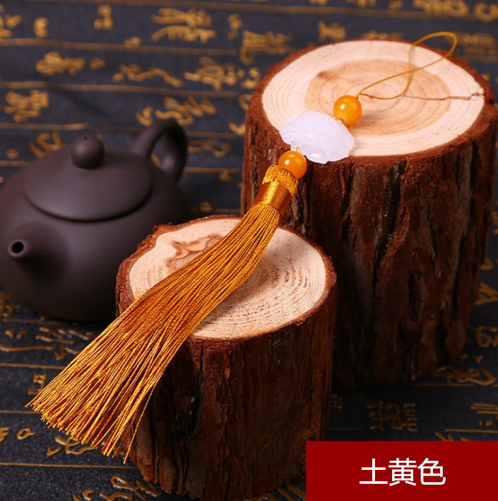 Fan tassels, white jade lotus tassels, three lives and three worlds, ten miles of peach blossoms, fan pendant, white jade lotus tassels pic 20