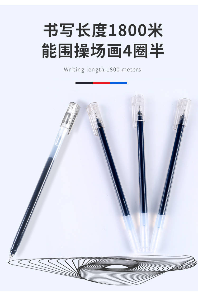 Direct-sale large-capacity, high-performance gel pen, 0.5mm carbon water pen, special pen for student exams, signature pen pic 27