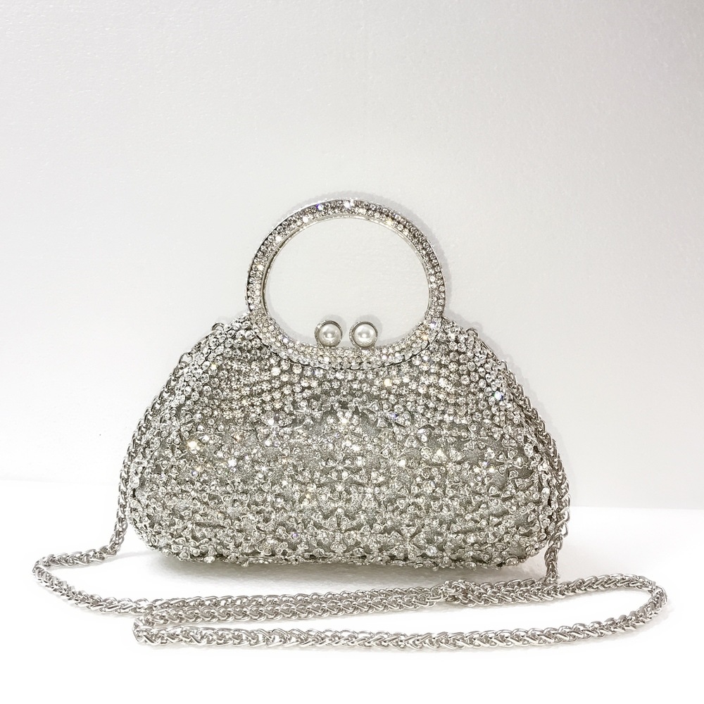 BL086 AliExpress Water Diamond Bag, Perforated Metal diamond-encrusted Dinner Bag, Full Diamond handbag for Foreign Trade Ladies, Banquet Bag pic 32