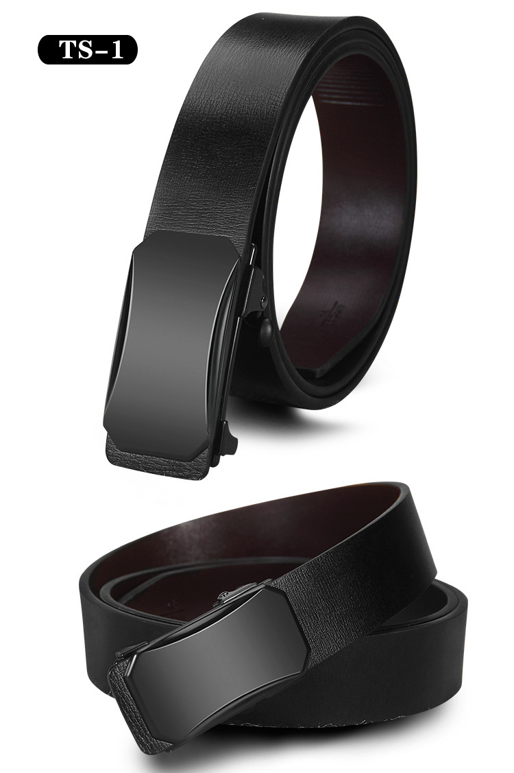 新款男士皮带男真皮内穿无牙自动扣腰带男式百搭牛皮商务裤带批发详情14