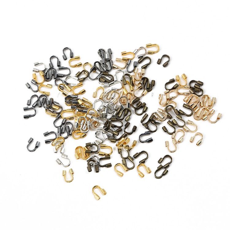 Iron U-shaped tail buckle opening positioning buckle, diy material for necklace and bracelet accessories, 100 pieces per bag pic 2