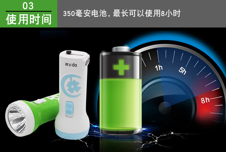 Wholesale Jiuliang flashlight, led charging, outdoor portable, flood control, fire emergency, household plastic flashlight, printable pic 13