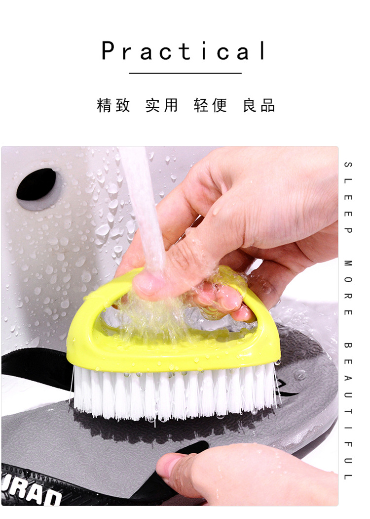 Daily necessities multi-purpose laundry brush with handle, candy-colored plastic laundry brush, candy-colored shoe cleaning brush pic 6