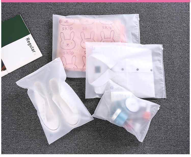 旅行衣服收纳袋磨砂自封袋内衣收纳整理包半透明袋子 塑料包装袋详情3