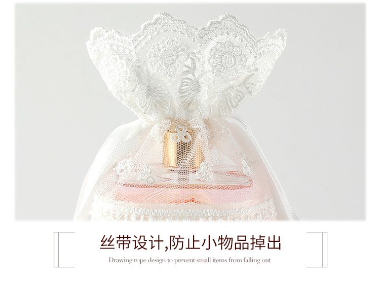 Cute butterfly drawstring storage bags with flower edges, drawstring packaging, gauze bags, jewelry, cigarettes, wedding candies, gift bags, wholesale gifts pic 23