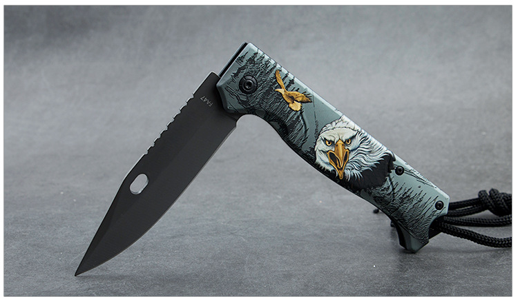 Outdoor folding knife, high-hardness survival fruit knife, portable knife, sharp self-defense knife, folding knife pic 9