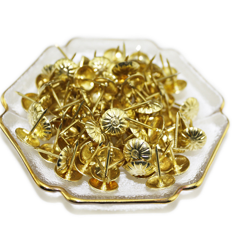 11*16MM thickened chrysanthemum bubble nail sofa box cabinet antique bronze iron nail chrysanthemum bubble nail hardware round head soft pic 5