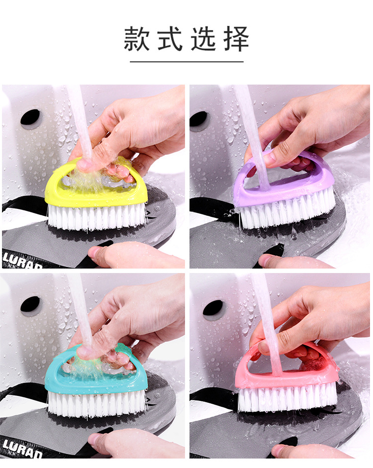 Daily necessities multi-purpose laundry brush with handle, candy-colored plastic laundry brush, candy-colored shoe cleaning brush pic 13
