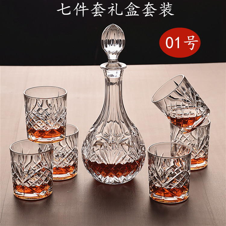 玻璃威士忌杯七件套酒樽酒杯套装啤酒杯酒瓶洋酒杯洋酒瓶白酒瓶详情9