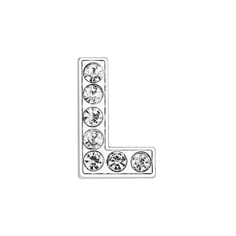 Alloy full diamond letter, water diamond letter jewelry diy personalized bracelet, key chain, thin band jewelry accessories pic 17