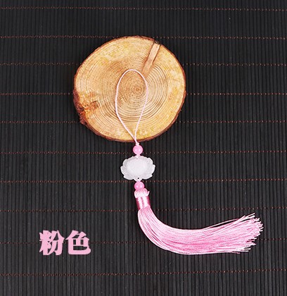 Fan tassels, white jade lotus tassels, three lives and three worlds, ten miles of peach blossoms, fan pendant, white jade lotus tassels pic 19