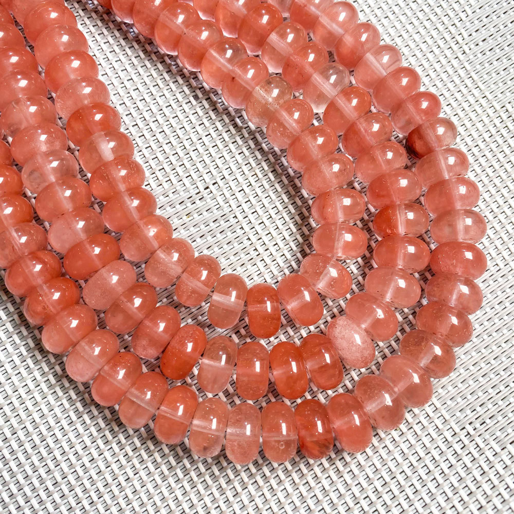 6*10mm天然石水晶算盘珠散珠DIY手链饰品定位珠隔片串珠半成品详情4