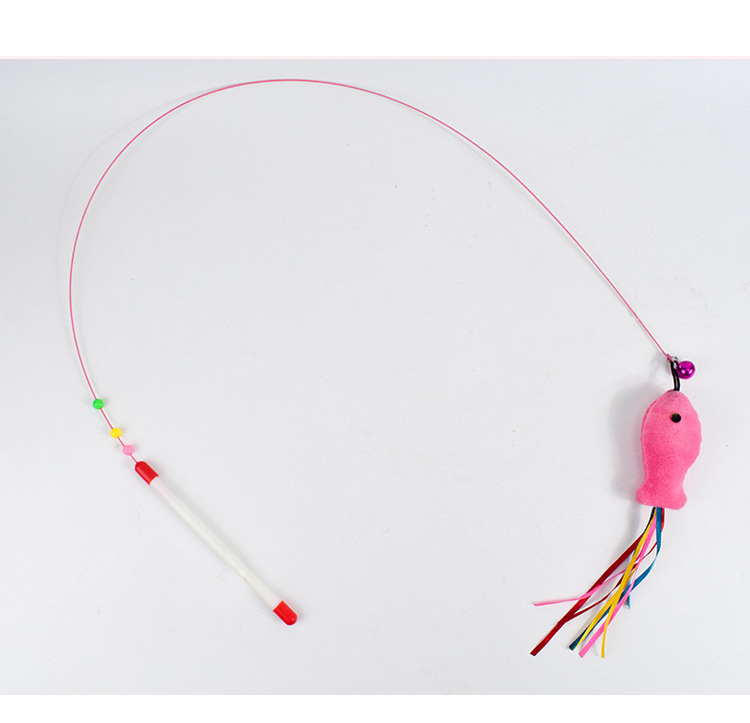 In 2019, factory direct sales of cat toys: High-toughness metal steel wire cat toys, interactive cat toys with bells and feathers pic 9