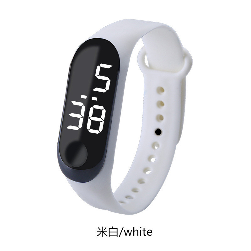 Factory direct sales of waterproof LED white light electronic watches, fashionable student couple casual sports touch control gifts pic 2