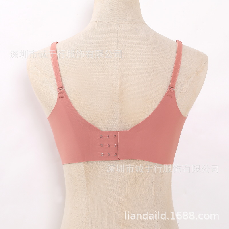 日本无痕内衣胸罩女聚拢舒适美背纯色透气莫代尔收副乳u型文胸详情10