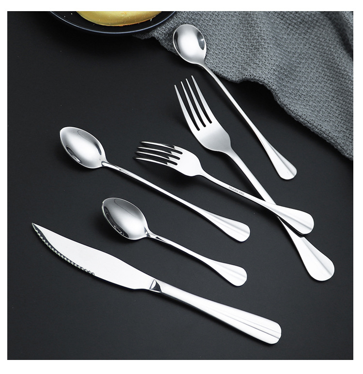 不锈钢状元牛排刀叉西餐具酒店沙拉公用勺冰勺甜品雪糕咖啡勺圆匙详情9