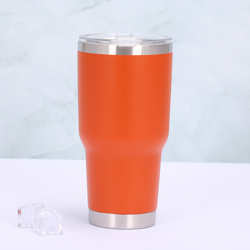 跨境大容量30oz汽车杯冰霸啤酒杯304不锈钢彩色保温杯礼品喷塑杯详情9