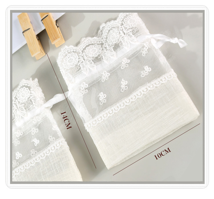 Cute butterfly drawstring storage bags with flower edges, drawstring packaging, gauze bags, jewelry, cigarettes, wedding candies, gift bags, wholesale gifts pic 18