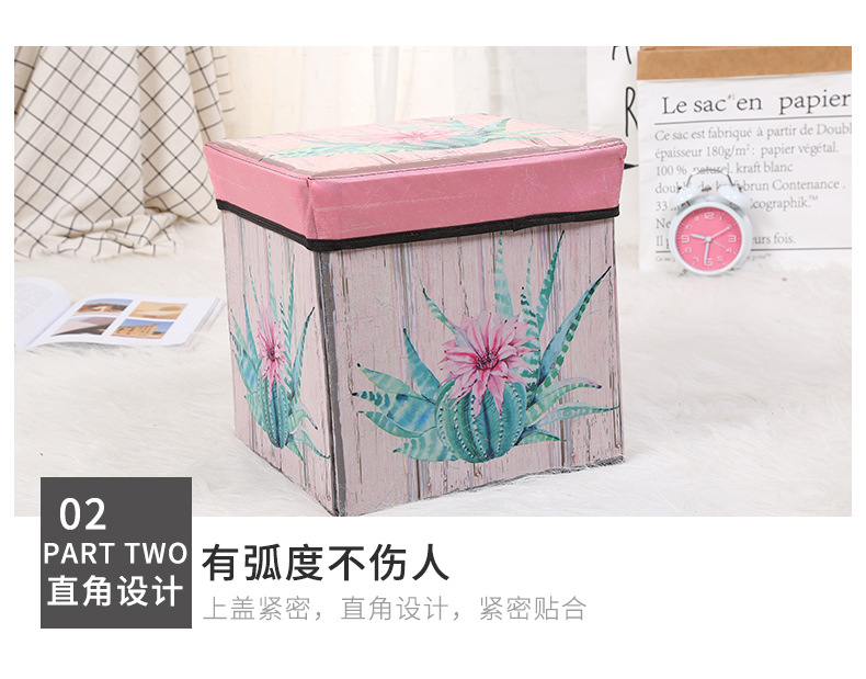 New fashionable large-capacity storage stools that can seat people, non-woven fabric storage stools, and various styles of storage boxes are available for wholesale from the manufacturer pic 15