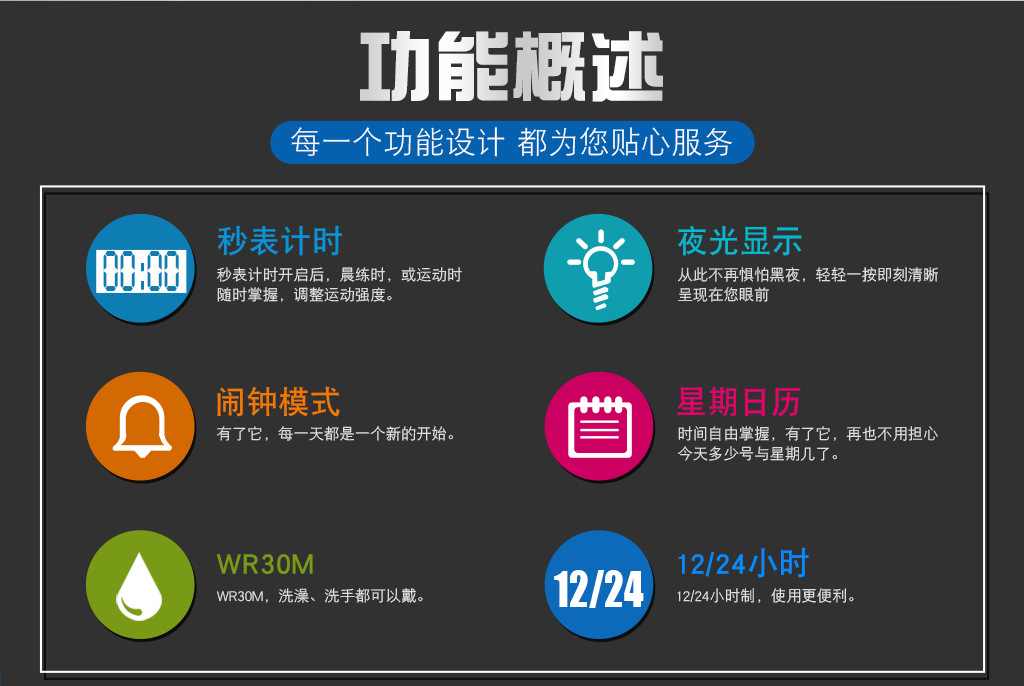 The factory goods dial is a square large screen display sports electronic watch and a multi-functional outdoor sports watch pic 3