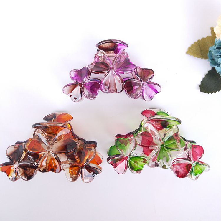 【 Zone 1-7 】 Blow Point 3-leaf Grass 12/ pack 2 yuan Grab, Blow Point Grab, transparent printed grab, Premium hair clip grab, Hairpin grab 1 yuan wholesale pic 4