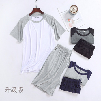 莫代尔男士短裤夏季薄款五分家居短裤宽松休闲大码家居睡裤沙滩裤详情5