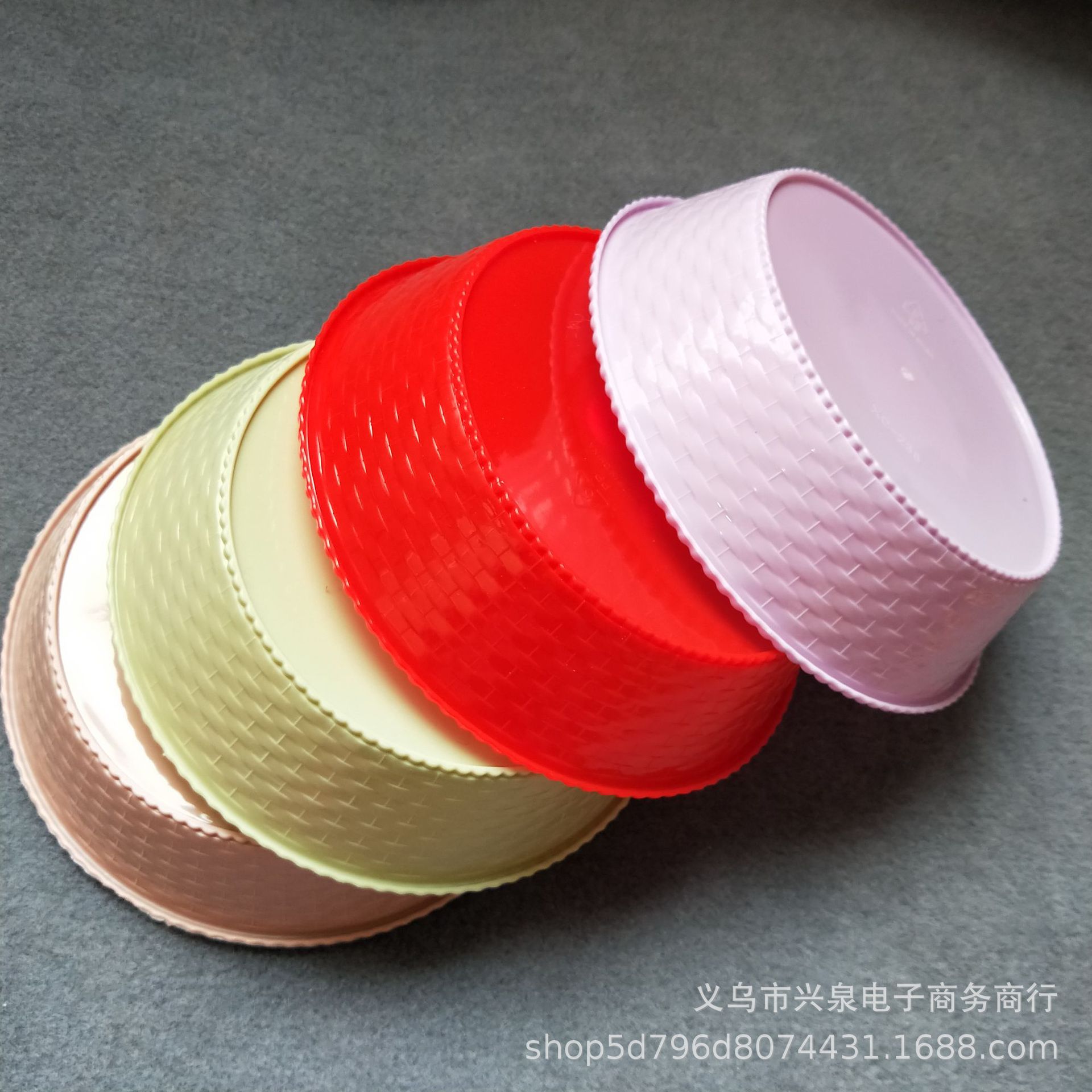 【 Zone 3-7 】238 round fruit platter 690 yuan per piece, one-yuan store plastic fruit platter, colored plastic fruit platter, round fruit platter, retail platter, candy platter pic 5