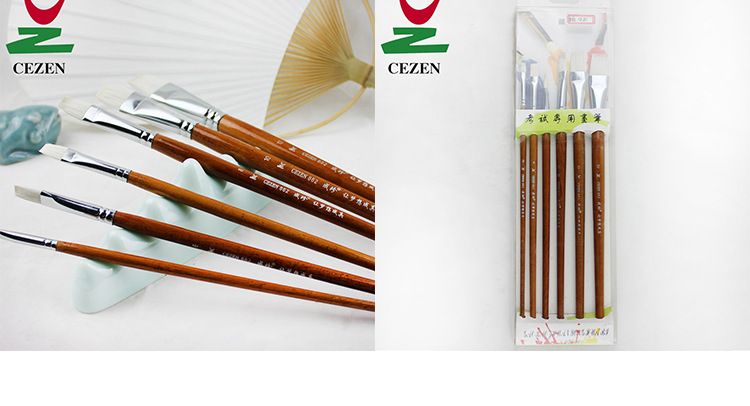 Venta directa de fábrica nikolipingfeng set pinceles 6 piezas montado pólo largo gouache acuarela pintura de arte lápiz especial pic 14