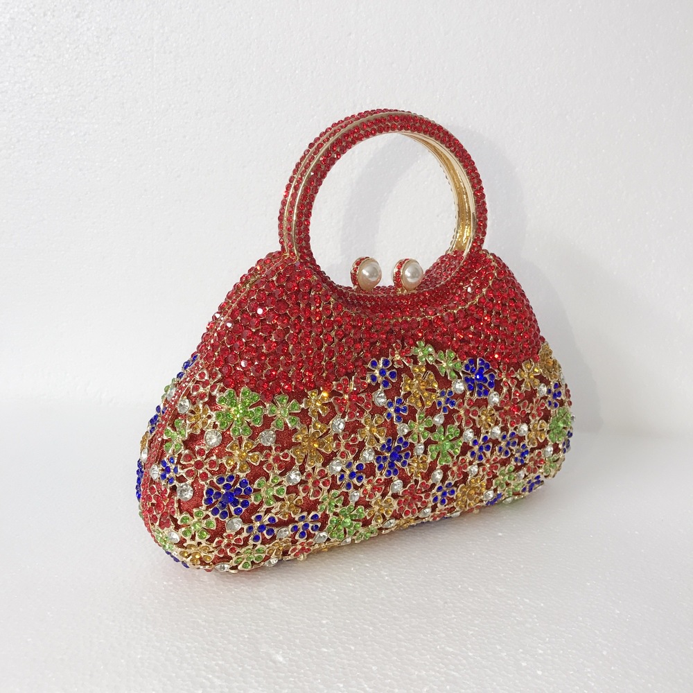 BL086 AliExpress Water Diamond Bag, Perforated Metal diamond-encrusted Dinner Bag, Full Diamond handbag for Foreign Trade Ladies, Banquet Bag pic 22