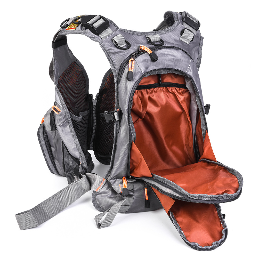 Fishing vest + life jacket + backpack, multi-functional life jacket, fly fishing backpack with multiple pockets pic 18