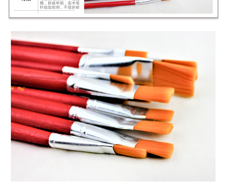 Factory direct sales of nylon bristles single brushes, acrylic oil brushes, art watercolor and gouache paints, layout brushes and outlining brushes pic 6