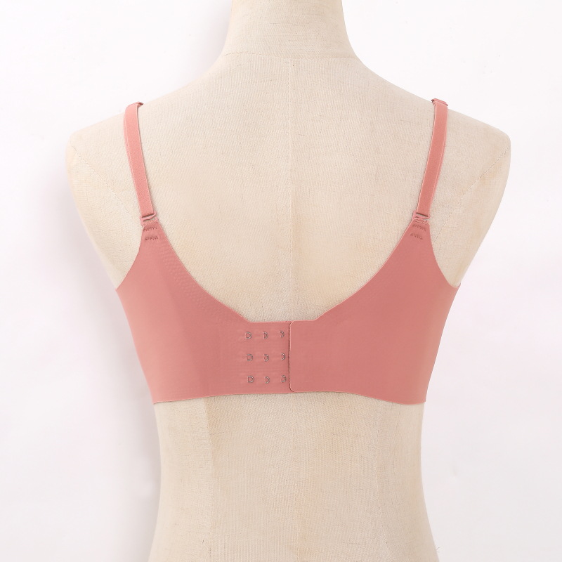 日本无痕内衣胸罩女聚拢舒适美背纯色透气莫代尔收副乳u型文胸详情23