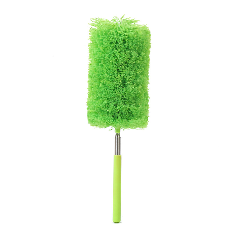 Cross-border 5-section telescopic rod fiber wool duster, household dust removal and dusting duster, non-feather duster, non-shedding, wholesale pic 4