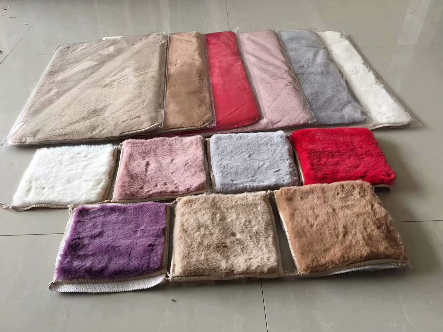 仿兔毛纯色素色柔软舒适脚地垫门垫客厅浴室卧室床边飘窗防滑卷材详情8