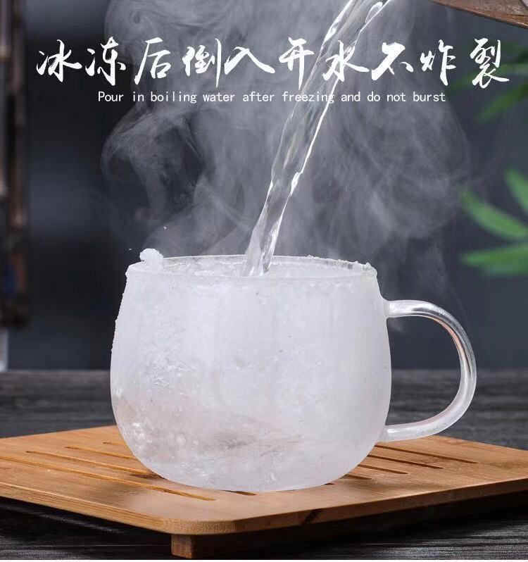 Factory wholesale of glass small tea cups, tea tasting cups, magnolia cups, heat-resistant Gongfu tea cups, thickened small tea cups with handles pic 3