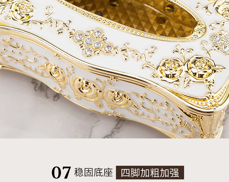 厂家供应纸巾盒 简约欧式家居客厅纸巾盒 家用餐巾纸抽取式纸巾盒详情15